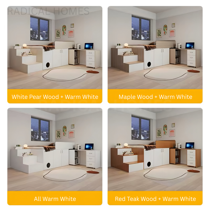 KALER Modern Multipurpose Storage Bedframe - Radical Homes Singapore