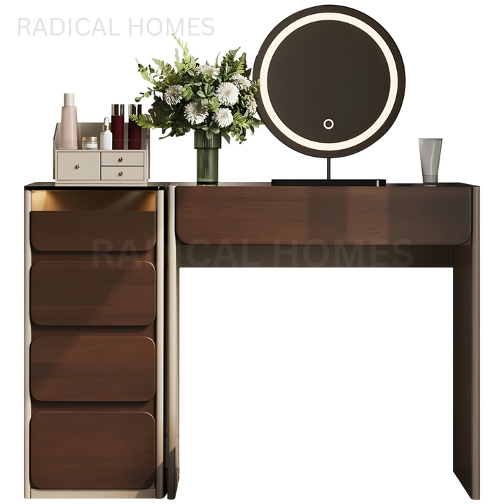 ROMA Modern Walnut Vanity Table