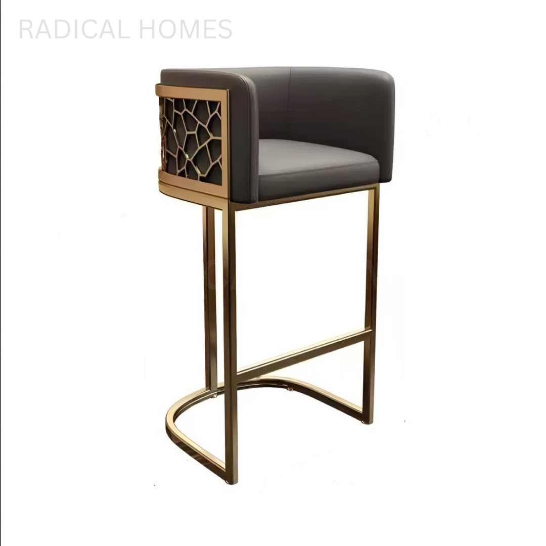 JAMESON Modern Velvet Bar Stool - Radical Homes Singapore