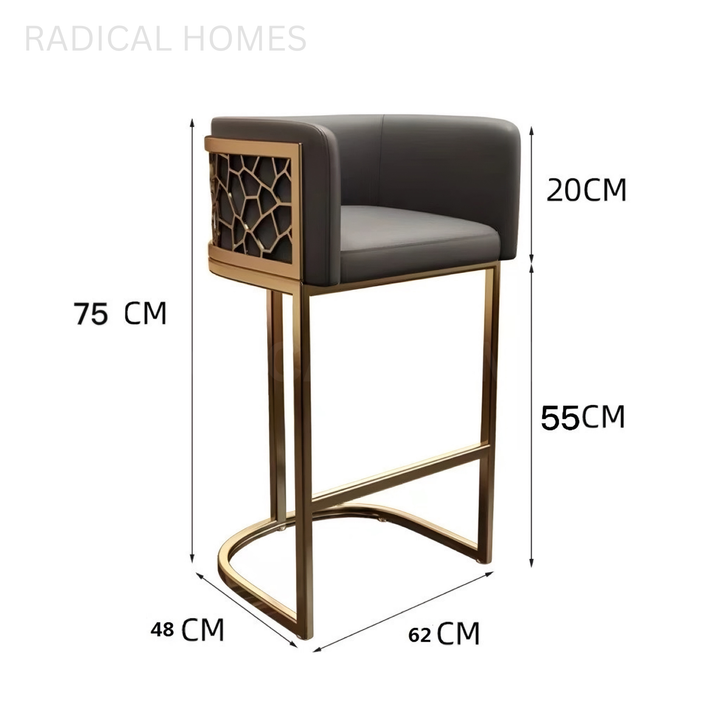 JAMESON Modern Velvet Bar Stool - Radical Homes Singapore