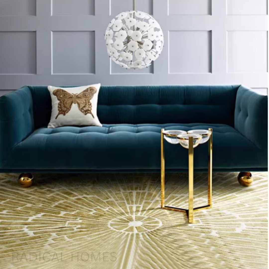 LOUIEL Victoria Tufted Velvet Sofa