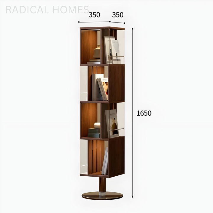 LUMERA Modern Rotating Solid Wood Display Shelf - Radical Homes Singapore