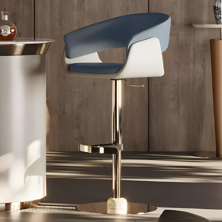 ALTON Modern Swivel Leather Bar Stool