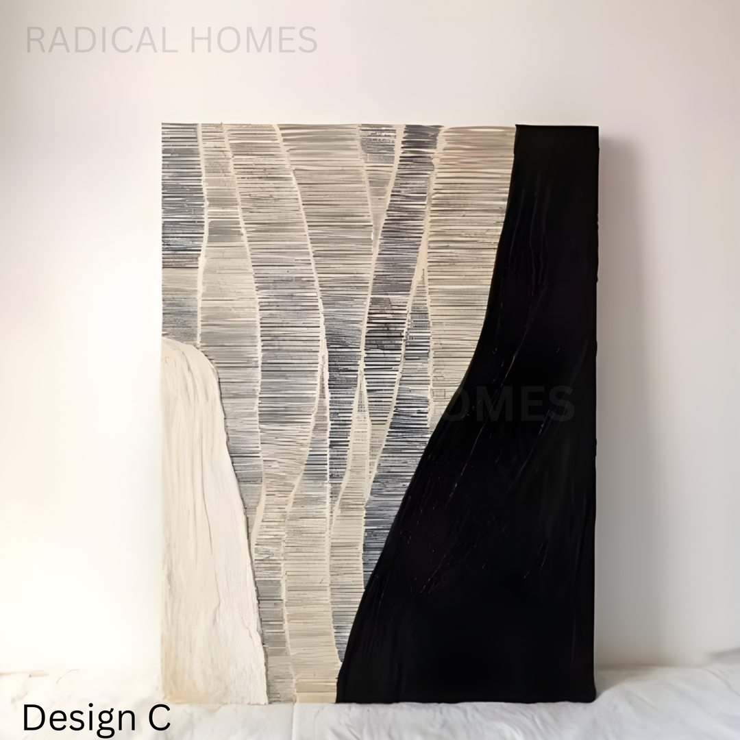 YEN Pure Hand-Painted Minimalist Abstract Oil Painting - Radical Homes Singapore