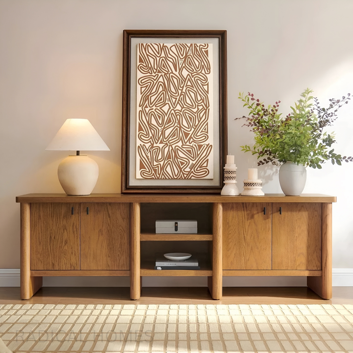 HAWTHORN Vintage Solid Wood TV Console - Radical Homes Singapore