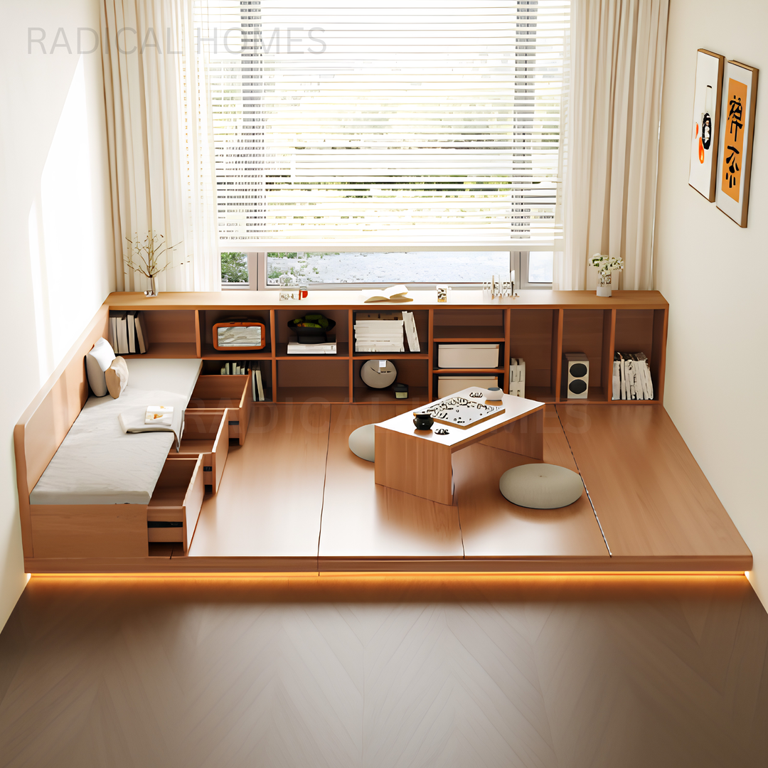 EDEN Japanese Storage Platform & Bench