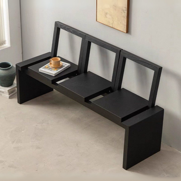 YELLI Modern Pine Wood Foldable Bench