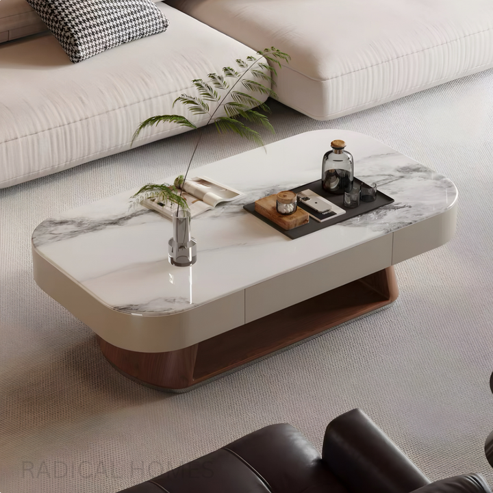 VARENA Modern Marble Coffee & TV Console