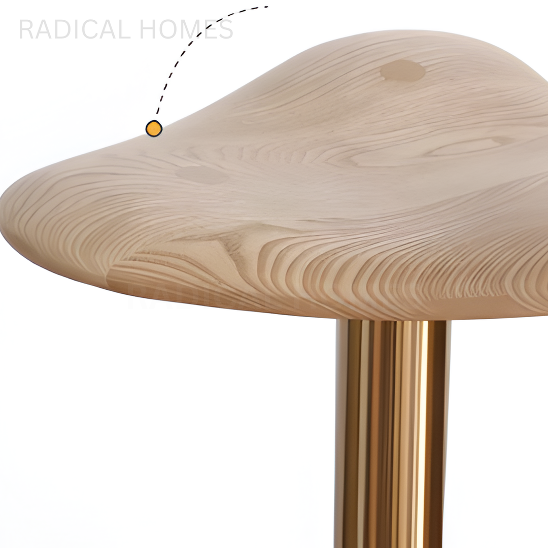 KRUGER Modern Solid Wood Adjustable Bar Stool - Radical Homes Singapore