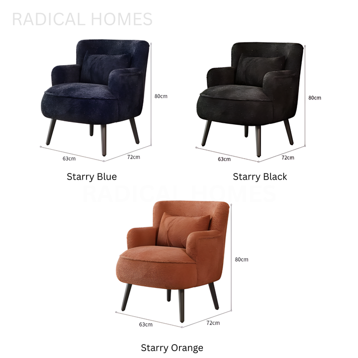 ELARA Classic Fabric Lounge Chair - Radical Homes Singapore