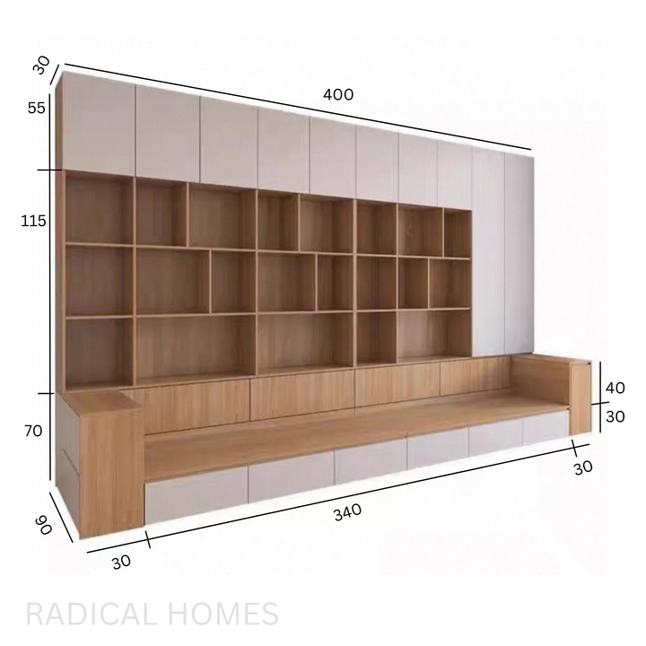 VERHELST Modern Cabinet & Ottoman