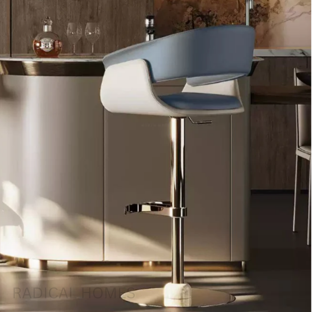 ALTON Modern Swivel Leather Bar Stool