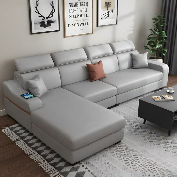 ELSI Modern Faux Leather Sofa - Radical Homes Singapore