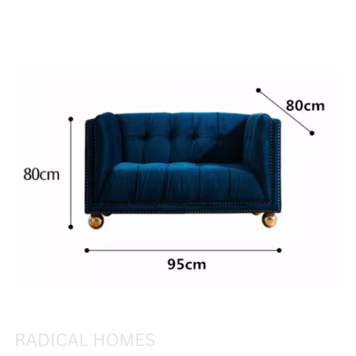 LOUIEL Victoria Tufted Velvet Sofa