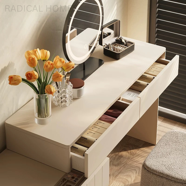 ELOISE Rustic Solid Wood Vanity Table - Radical Homes Singapore