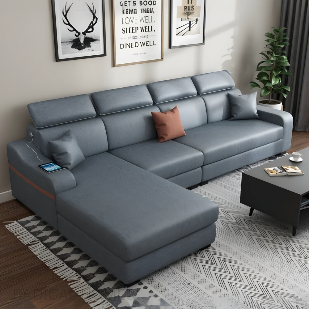 ELSI Modern Faux Leather Sofa - Radical Homes Singapore