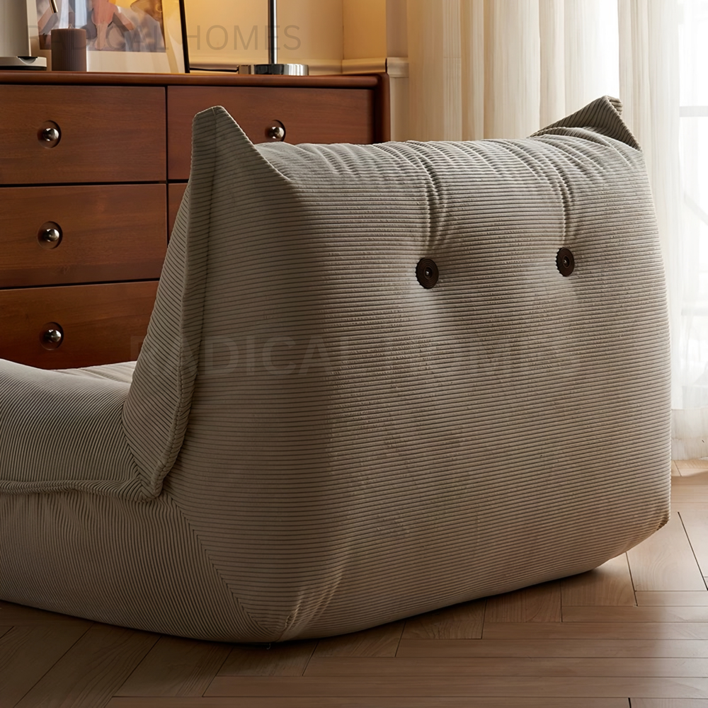 UFERO Modern Corduroy Fabric Lounge Chair - Radical Homes Singapore
