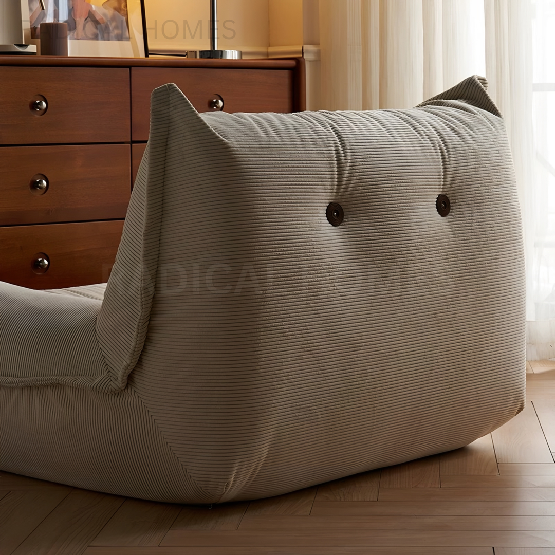 UFERO Modern Corduroy Fabric Lounge Chair - Radical Homes Singapore