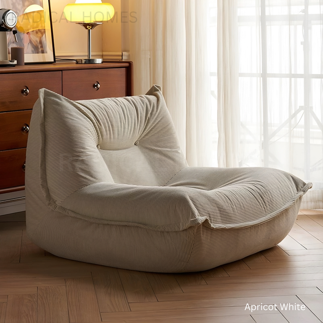 UFERO Modern Corduroy Fabric Lounge Chair - Radical Homes Singapore