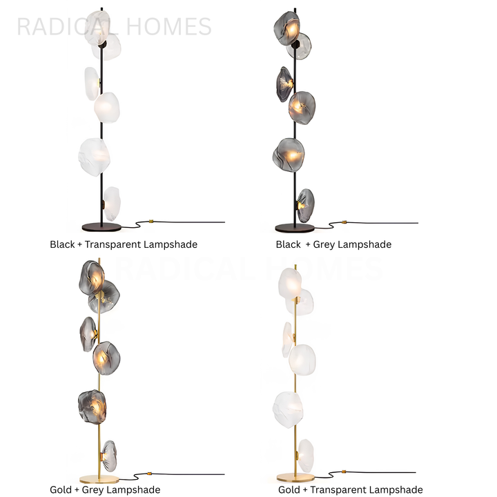 LUMEN Modern Glass Floor Lamp