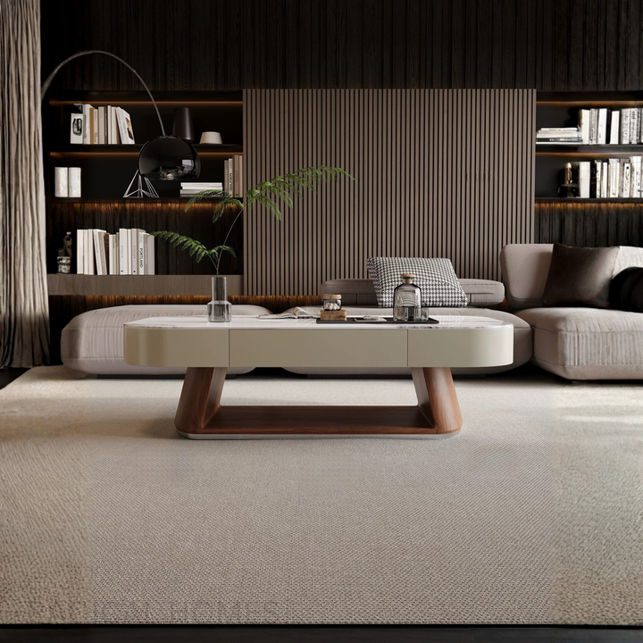 VARENA Modern Marble Coffee & TV Console