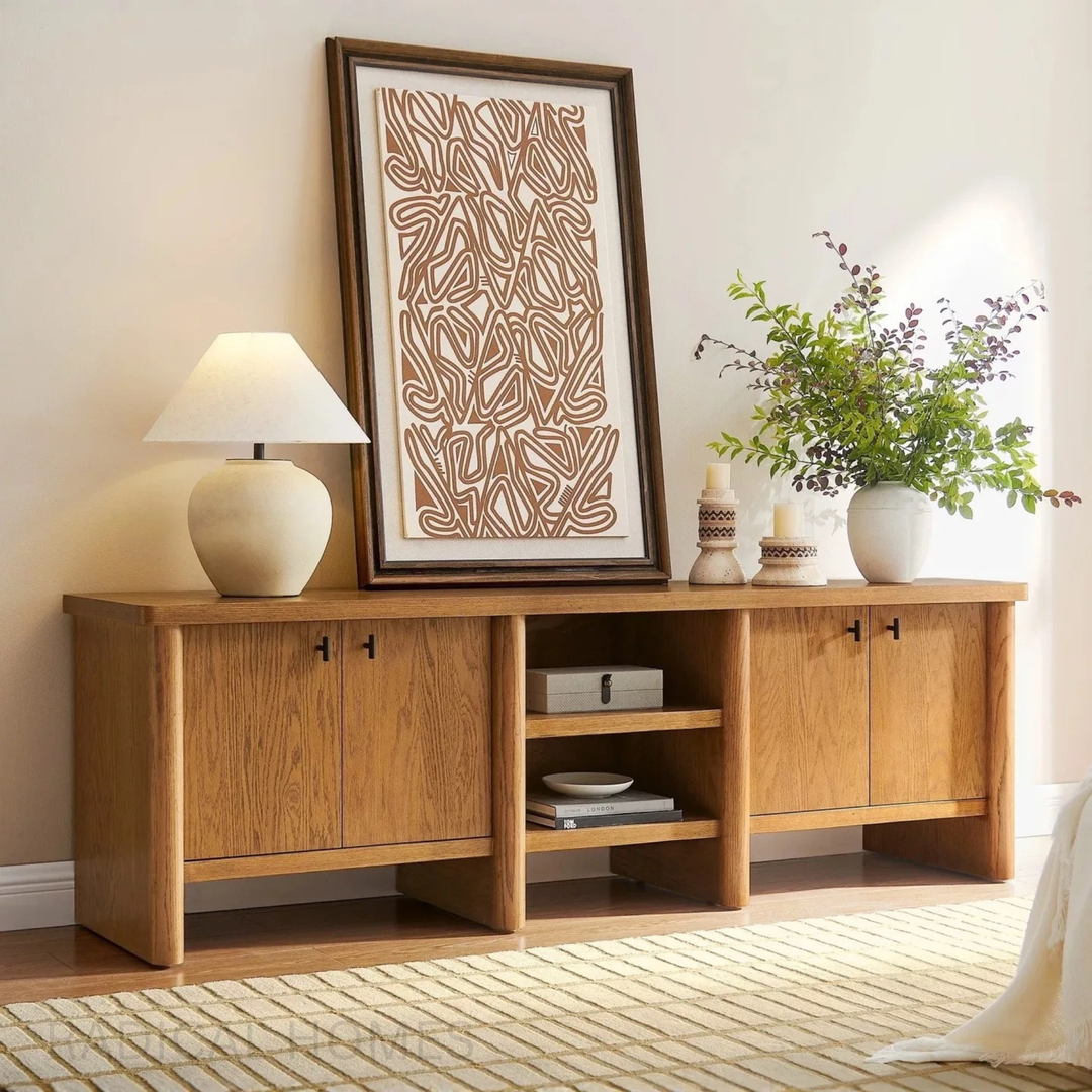 HAWTHORN Vintage Solid Wood TV Console - Radical Homes Singapore