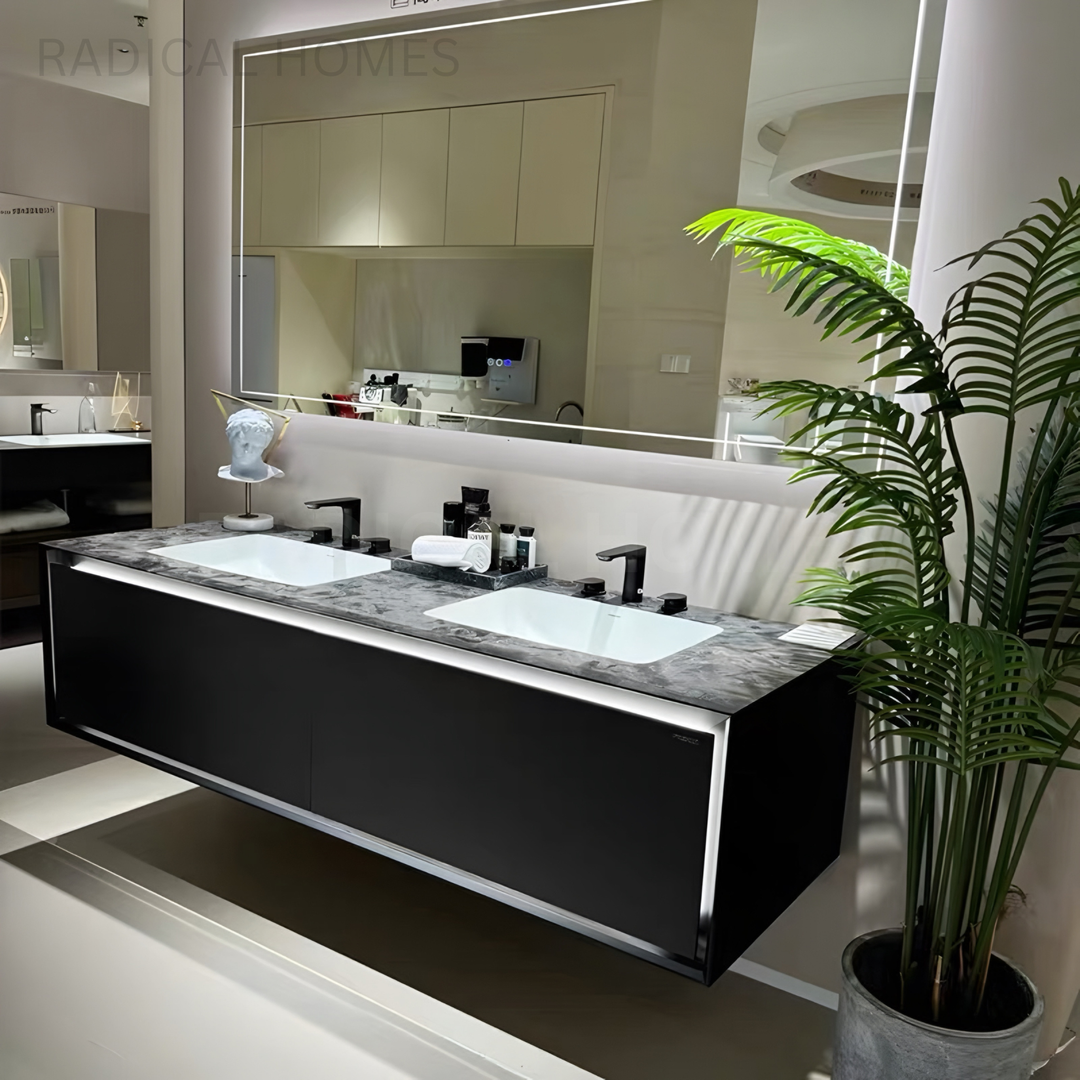 NOCTARA Modern Dual-Sink Bathroom Vanity - Radical Homes Singapore