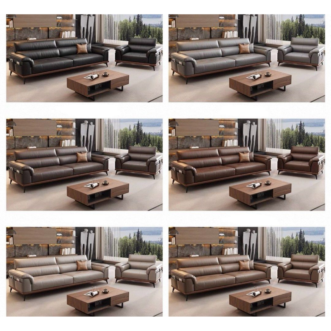 CHEL Modern Genuine Leather Sofa - Radical Homes Singapore