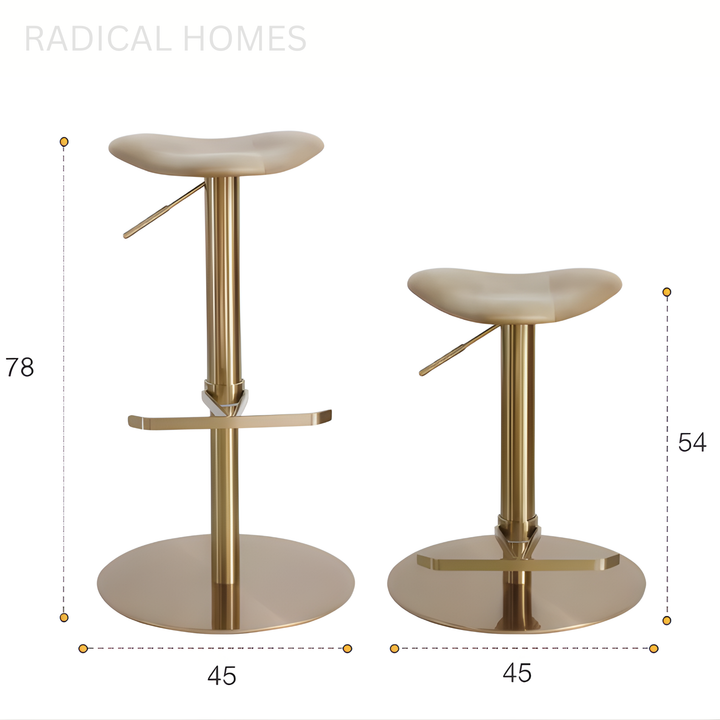 KRUGER Modern Solid Wood Adjustable Bar Stool - Radical Homes Singapore