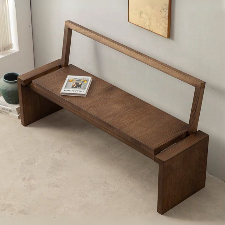 YELLI Modern Pine Wood Foldable Bench