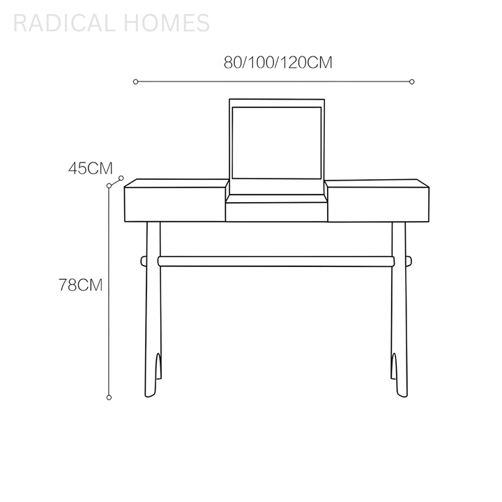 ARDEN Modern Solid Wood Vanity Table - Radical Homes Singapore