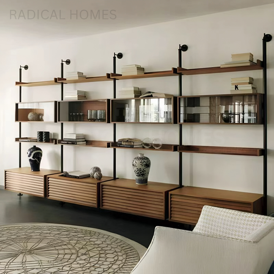 SAMEEL Modern Solid Wood Bookshelf - Radical Homes Singapore