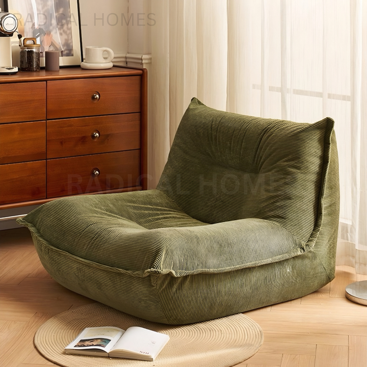 UFERO Modern Corduroy Fabric Lounge Chair - Radical Homes Singapore