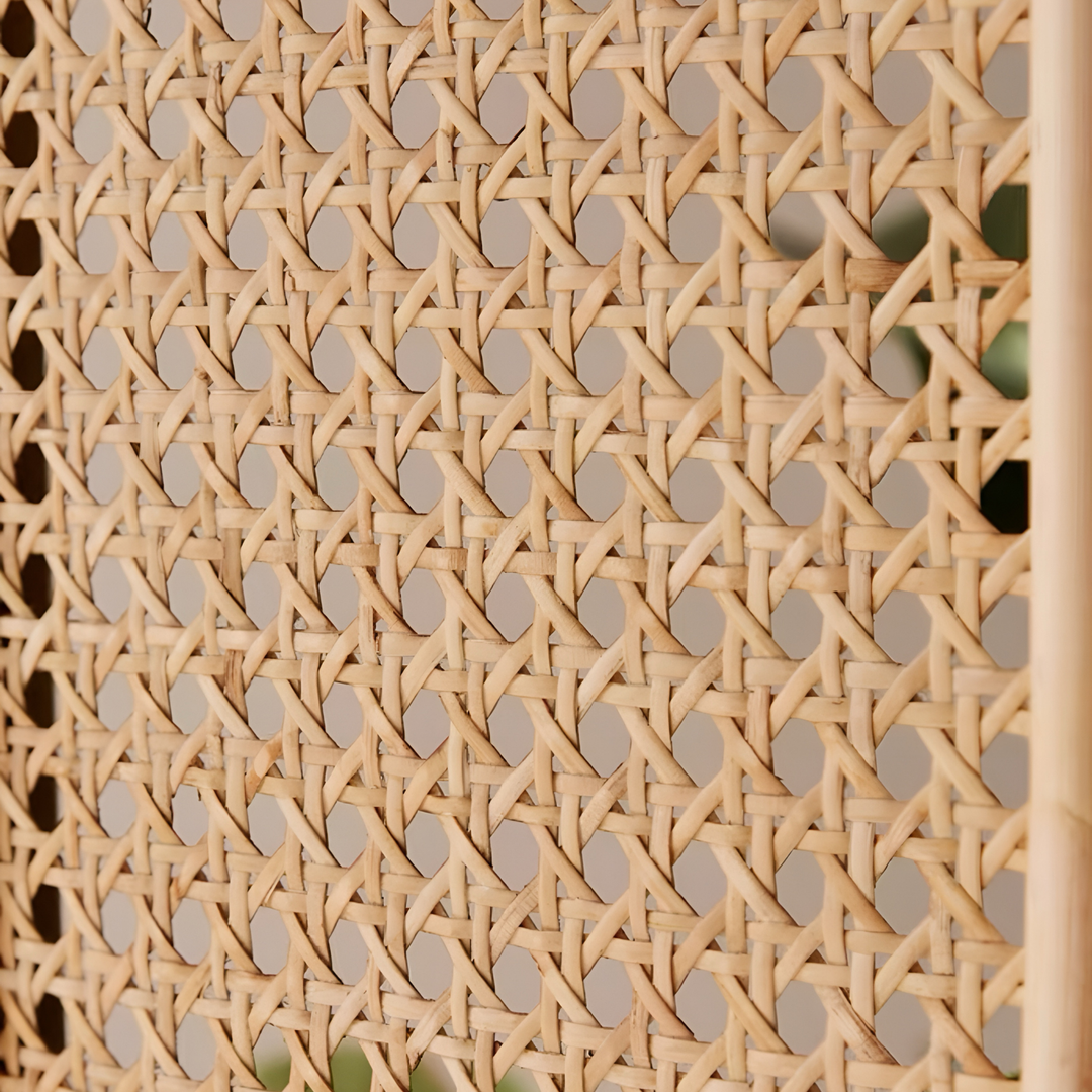 NAGOMI Rustic Rattan Foldable Partition
