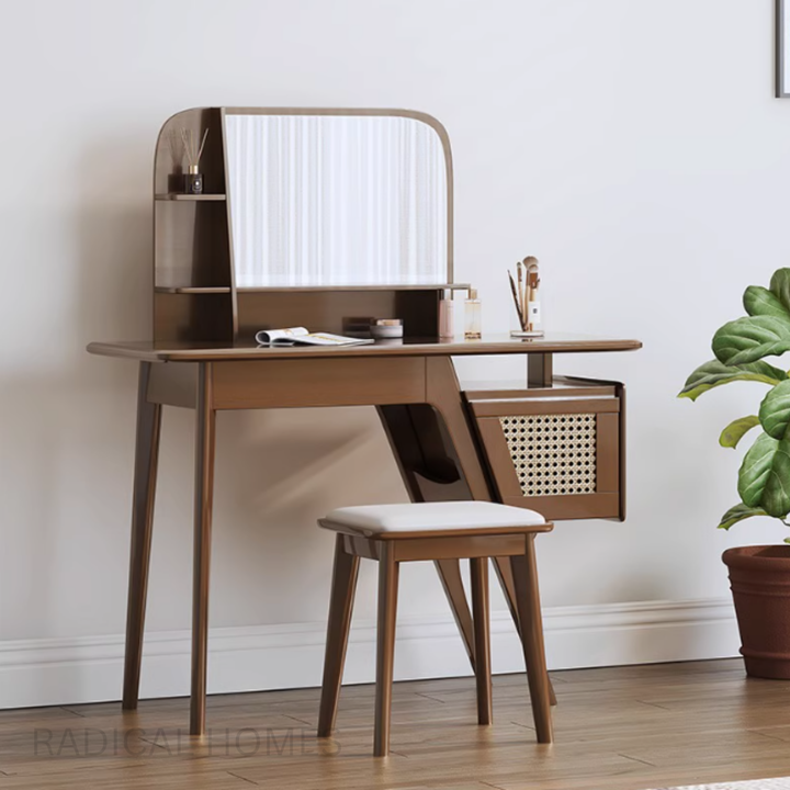KIIMA Solid Wood Dressing Table Set