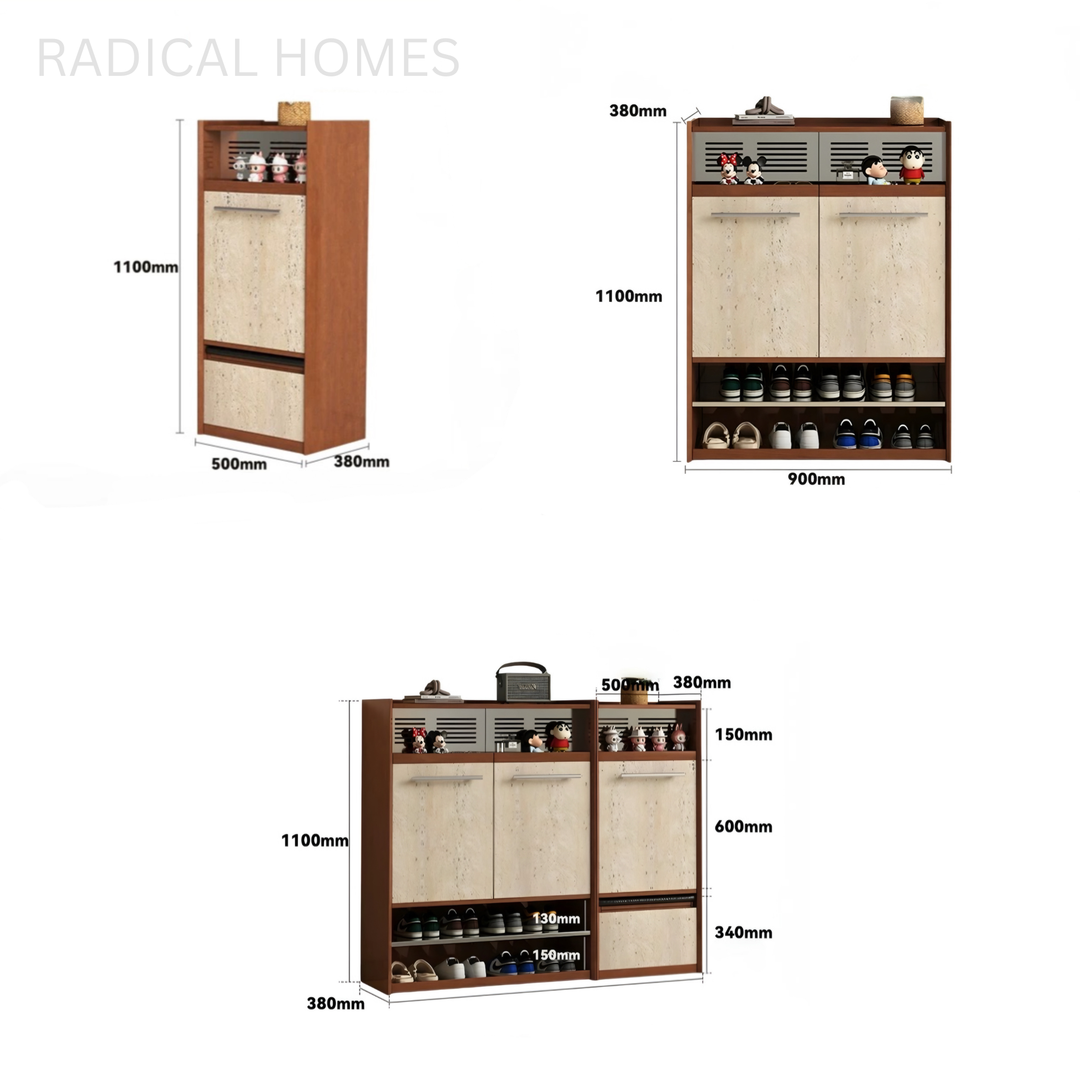 CALVORA Modern Modular Shoe Cabinet - Radical Homes Singapore
