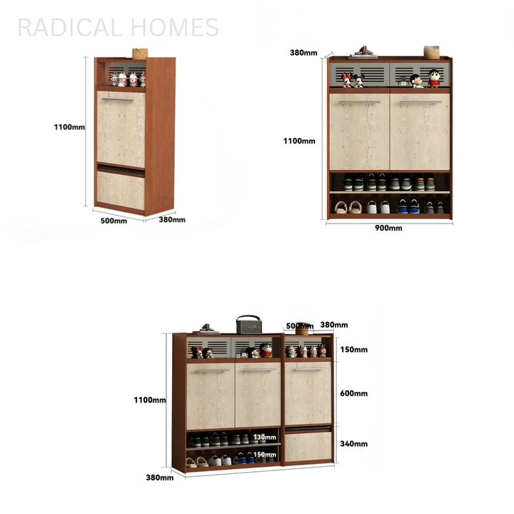 CALVORA Modern Modular Shoe Cabinet - Radical Homes Singapore