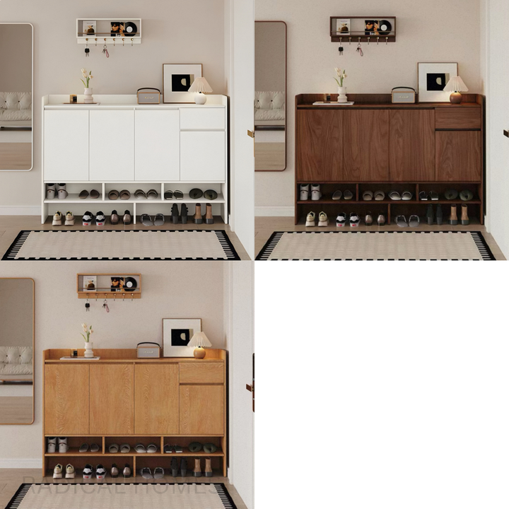 HAYLEEN Modern Solid Wood Entryway Shoe Cabinet