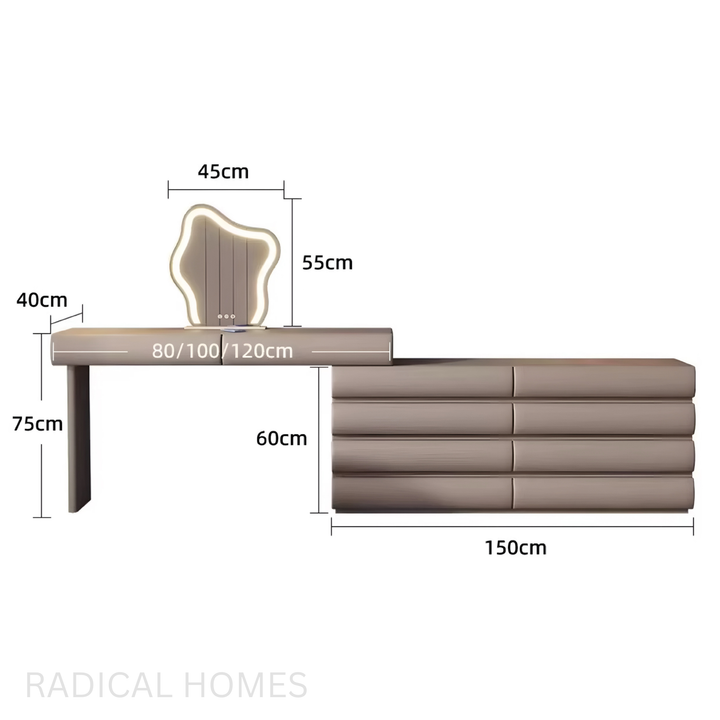 SOFTRIDGE Modern Vanity Table Set