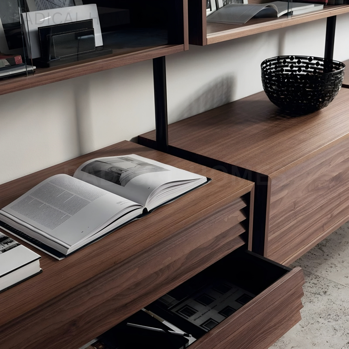 SAMEEL Modern Solid Wood Bookshelf - Radical Homes Singapore