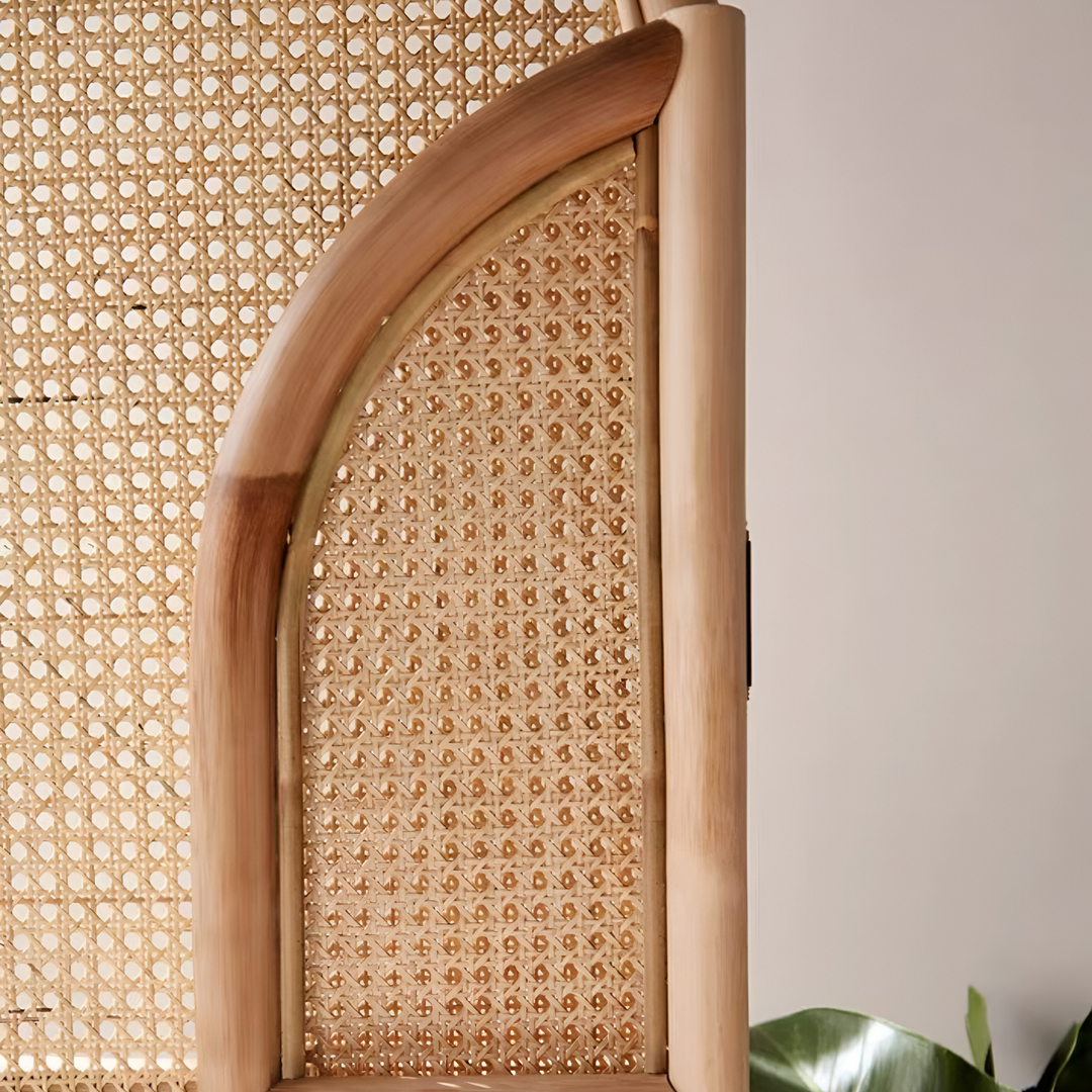 NAGOMI Rustic Rattan Foldable Partition