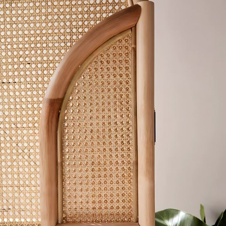 NAGOMI Rustic Rattan Foldable Partition