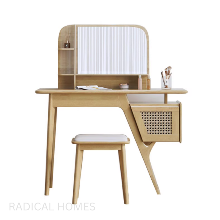 KIIMA Solid Wood Dressing Table Set