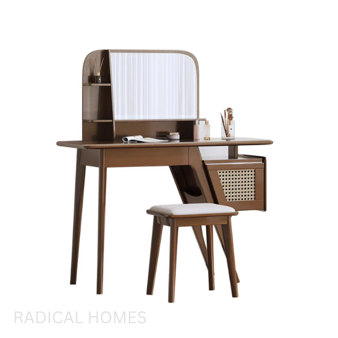 KIIMA Solid Wood Dressing Table Set