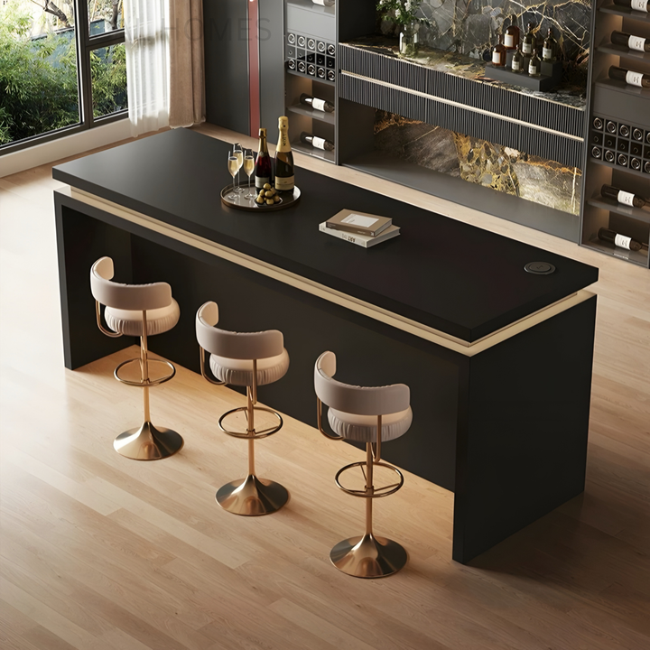 CALVANO Modern Sintered Stone Island Bar Table - Radical Homes Singapore