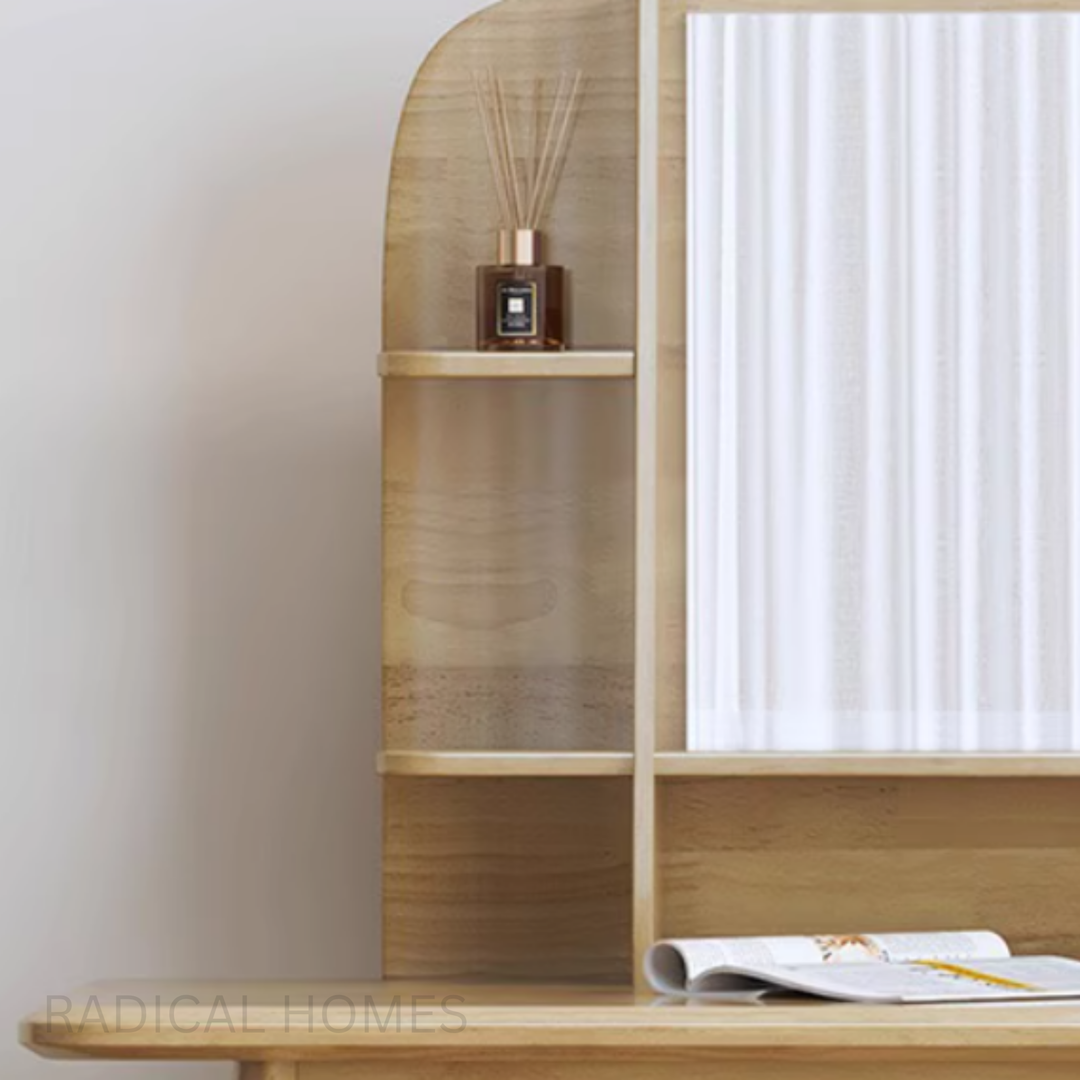KIIMA Solid Wood Dressing Table Set