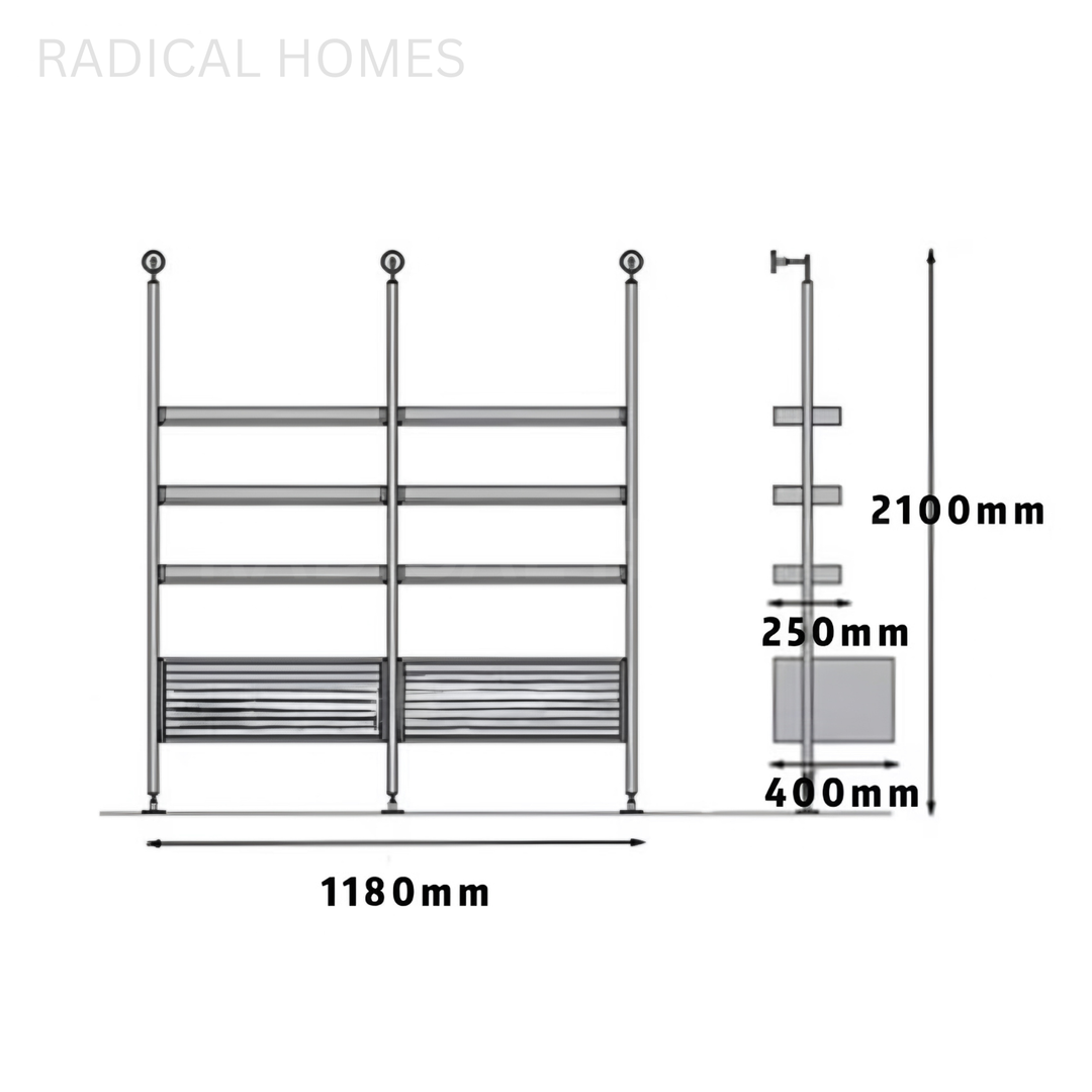 SAMEEL Modern Solid Wood Bookshelf - Radical Homes Singapore