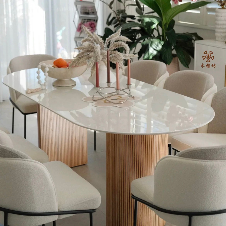 CREMA Oval Sintered Stone Dining Table