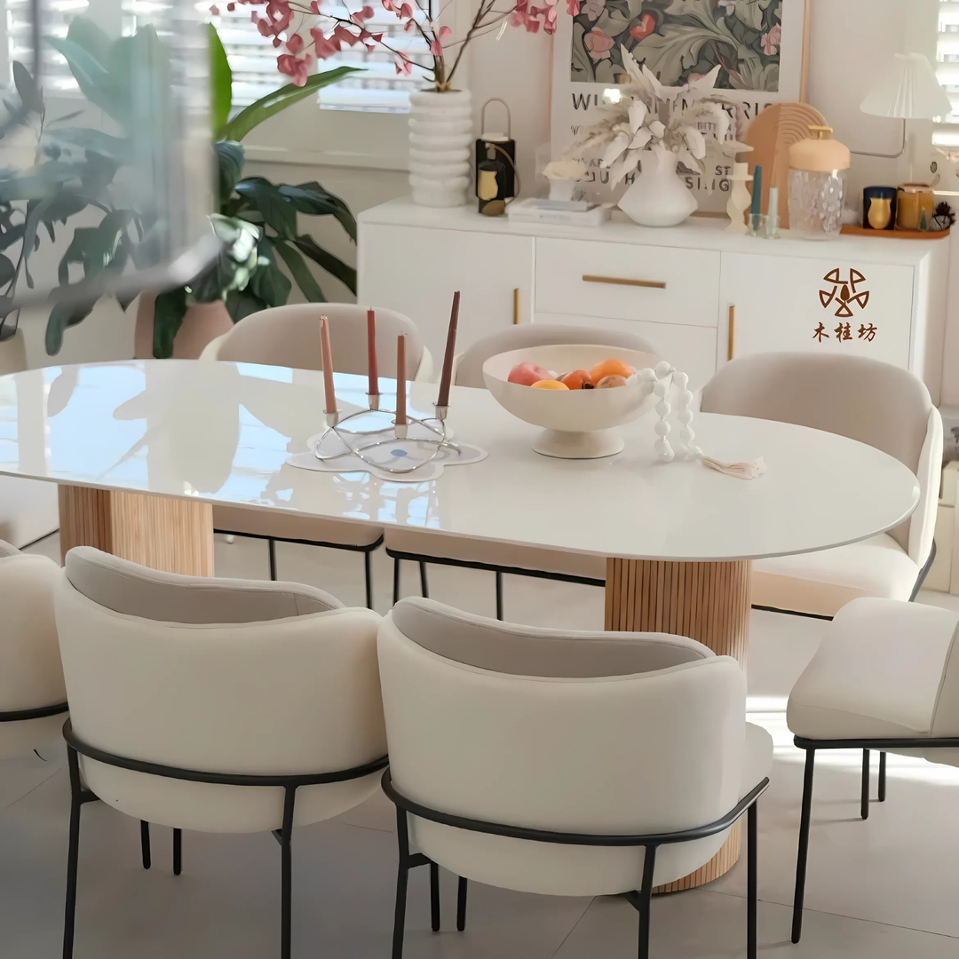CREMA Oval Sintered Stone Dining Table