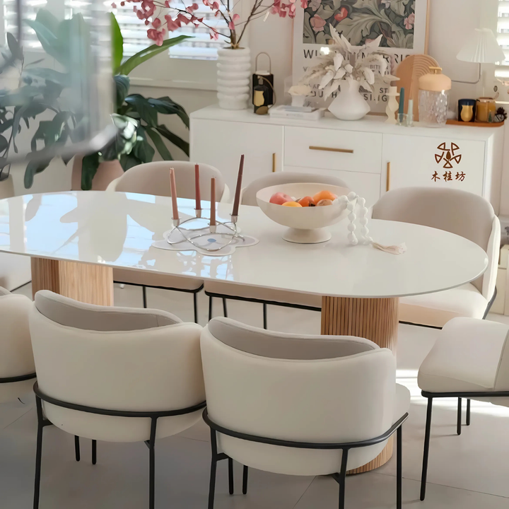 CREMA Oval Sintered Stone Dining Table